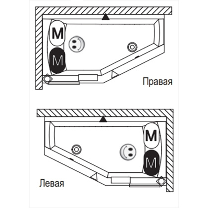 Акриловая ванна Riho Geta, 160х90 см L 