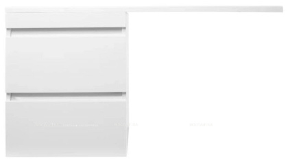 Тумба с раковиной подвесная Style Line Даллас 110 R Люкс PLUS, белая сс-00000704-00000439, компл