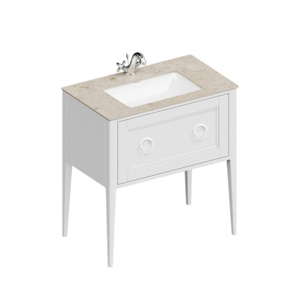 Тумба PLAZA Classic Neo напольная с ящиком 80, белая матовая PL.CN.80.1\WHT.M