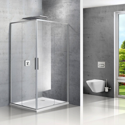 Душевой уголок Slim VSS-2SL8010CL-R, 1000*800, хром, стекло прозрачное, правый