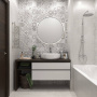 Вставка Dover Patchwork Ivory W\DEC M 25х75 NR Satin 1 Вставка Dover Patchwork Ivory W\DEC M 25х75 NR Satin 1