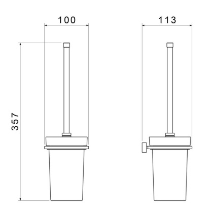 Щетка для туалета Timo Torne 43061/03 черный матовый