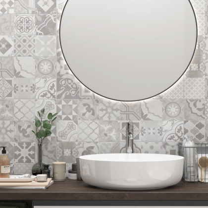 Керамогранит Dover Patchwork Ivory P 61x61 NR Mat 1