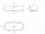Ванна из литьевого мрамора Abber Stein 180х75 AS9614