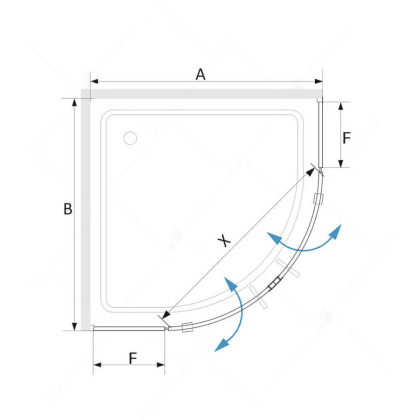 Душевой уголок RGW Stilvoll SV-53 90х90 06325399-11 профиль Хром стекло прозрачное