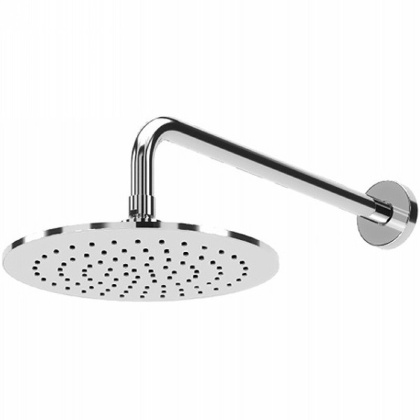 CZR-B-TDD-25-01 Верхний душ круглый, диаметр 25 см, с изливом, латунь, исполнение хром