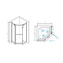Душевой уголок RGW Viscount VI-81 100х100 02048100-18 профиль Белый стекло прозрачное