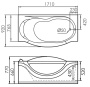 Акриловая ванна Gemy 171х92 G9072 B R