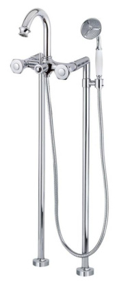 APHRODITE-VDP-01-O Напольный смеситель для ванны с ручным душем, исполнение хром, ручки Куб APHRODITE-VDP-01-O Напольный смеситель для ванны с ручным душем, исполнение хром, ручки Куб