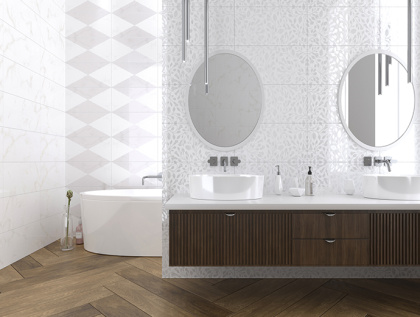 Декор Matrix White 01 25х60 Декор Matrix White 01 25х60