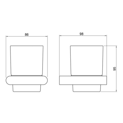 Стакан для зубных щеток Timo Luiro 18432/03 черный Стакан для зубных щеток Timo Luiro 18432/03 черный
