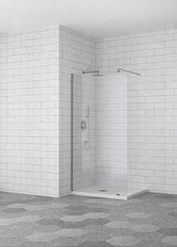 Душевая стенка RGW Walk In WA-02, 120 см, стекло шиншилла, профиль хром, 41100212-51