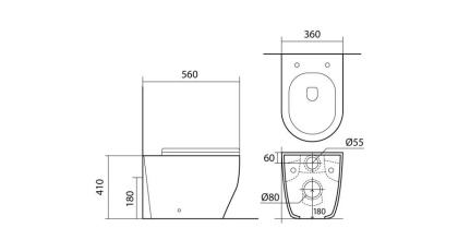 Приставной унитаз Акватек Европа AQ1902-00 Приставной унитаз Акватек Европа AQ1902-00