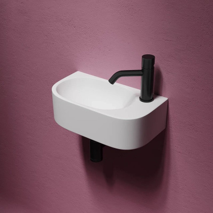 Умывальник подвесной прямоугольный (чаша слева, отверстие под смеситель справа) Element 409*224*110мм Умывальник подвесной прямоугольный (чаша слева, отверстие под смеситель справа) Element 409*224*110мм