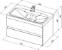 Тумба под раковину Aquanet Беркли 80 белый/дуб рошелье Тумба под раковину Aquanet Беркли 80 белый/дуб рошелье