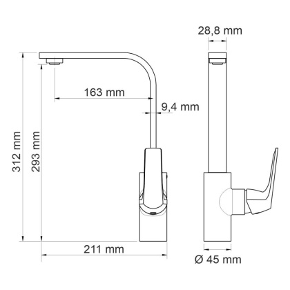 Neime 1907 Смеситель для кухни Wasserkraft Neime 1907 Смеситель для кухни Wasserkraft