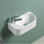 Раковина керамическая Vincea VBS-506L, 400*215*120, подвесная, цвет белый, левая Раковина керамическая Vincea VBS-506L, 400*215*120, подвесная, цвет белый, левая