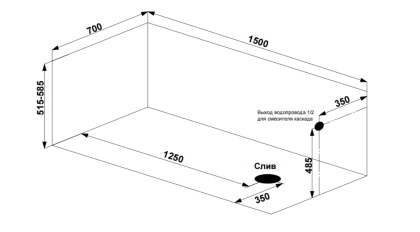 Ванна прямоугольная NATURE 150*70