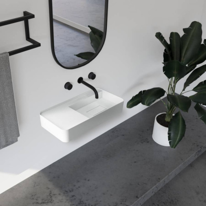 Раковина подвесная ABBER Stein AS2627-1.2 белая матовая Раковина подвесная ABBER Stein AS2627-1.2 белая матовая