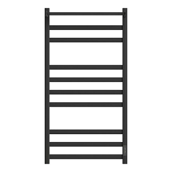 Полотенцесушитель электрический Point Меркурий PN83850PB П9 500x1000 с полкой, диммер справа, черный