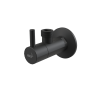 Угловой вентиль с фильтром 1/2"×1/2", черный-мат