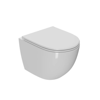 Сет: Система инсталляции Point Элемент для подвесного унитаза PN45120 + Клавиша смыва для инсталляции Point Виктория, белая/хром, PN44061WC + Унитаз подвесной Point Афина безободковый, сиденье микролифт PN41041