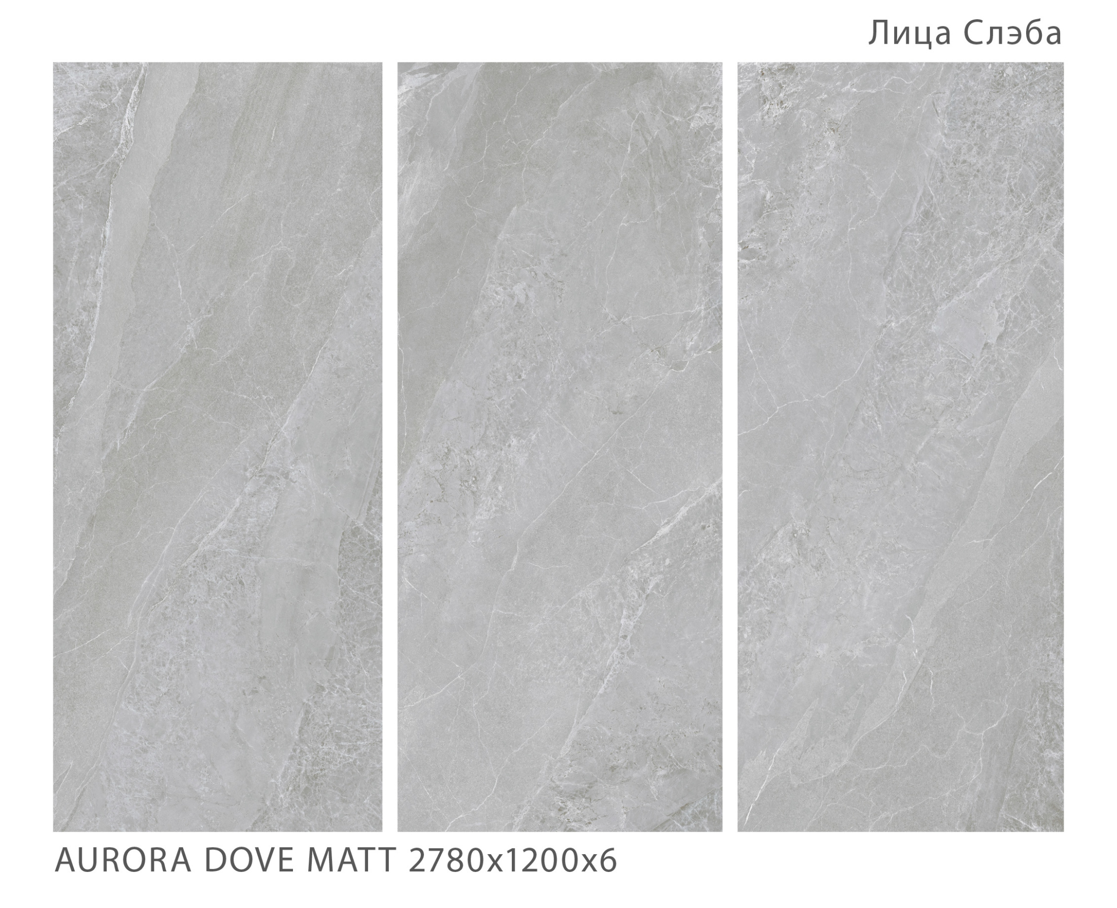 Керамогранит AURORA DOVE 2780х1200х6мм POSH MATT