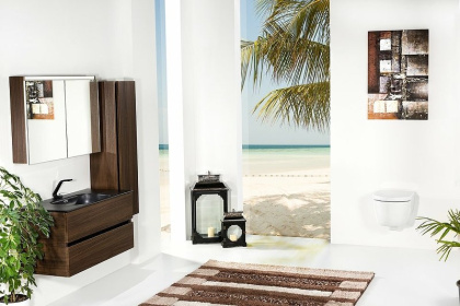 Зеркальный шкаф Vallessi 80 DARK OAK с подстветкой 547-D Boheme