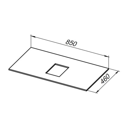 Столешница Allen Brau Infinity 1.21011.DG-S 85 dark grey structure, шт