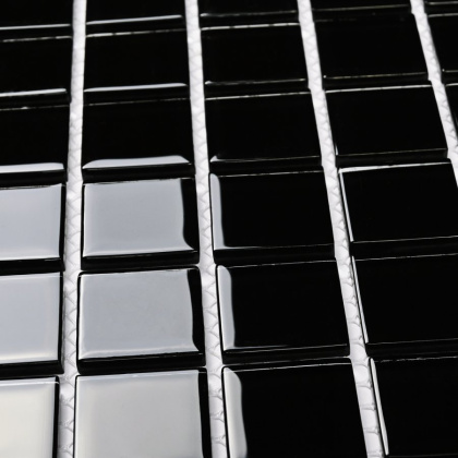 Мозаика стеклянная Black Glass (чип 4*25*25) 300*300(22шт.-1.98м2), м2 Мозаика стеклянная Black Glass (чип 4*25*25) 300*300(22шт.-1.98м2), м2