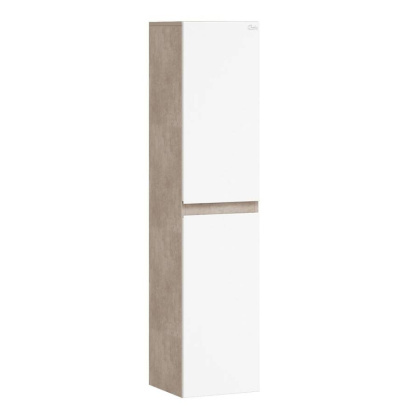 Пенал Onika Алеста 35 подвесной, белый/камень светлый, универсальный