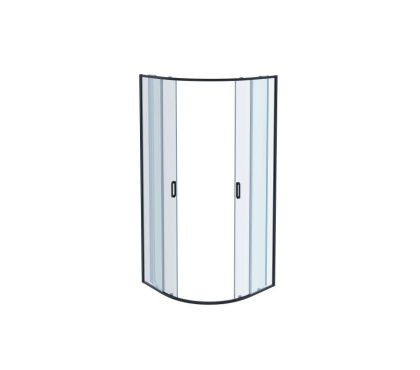 AQ ARI RO 08020BL Душевой уголок 1/4 круга, двери раздвижные 800x800x2000, профиль черный, стекло прозрачное AQ ARI RO 08020BL Душевой уголок 1/4 круга, двери раздвижные 800x800x2000, профиль черный, стекло прозрачное
