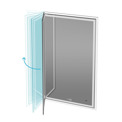 Зеркало TECNO M 65 с поворотной дверцей, подсветкой и функцией антизапотевание, белое Зеркало TECNO M 65 с поворотной дверцей, подсветкой и функцией антизапотевание, белое