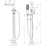 Смеситель напольный VENTURO Shine Gun Metall Смеситель напольный VENTURO Shine Gun Metall