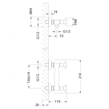 Смеситель Lemark Flora LM0103C для душа Смеситель Lemark Flora LM0103C для душа