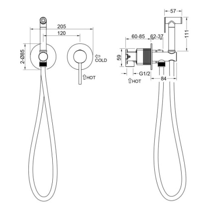 Смеситель Timo Saona 2339/00SM с гигиеническим душем и защитой от ожогов, хром