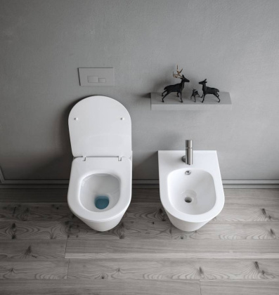 Биде подвесное безободковое Creto Logan L3 белое 1003-003-L3W