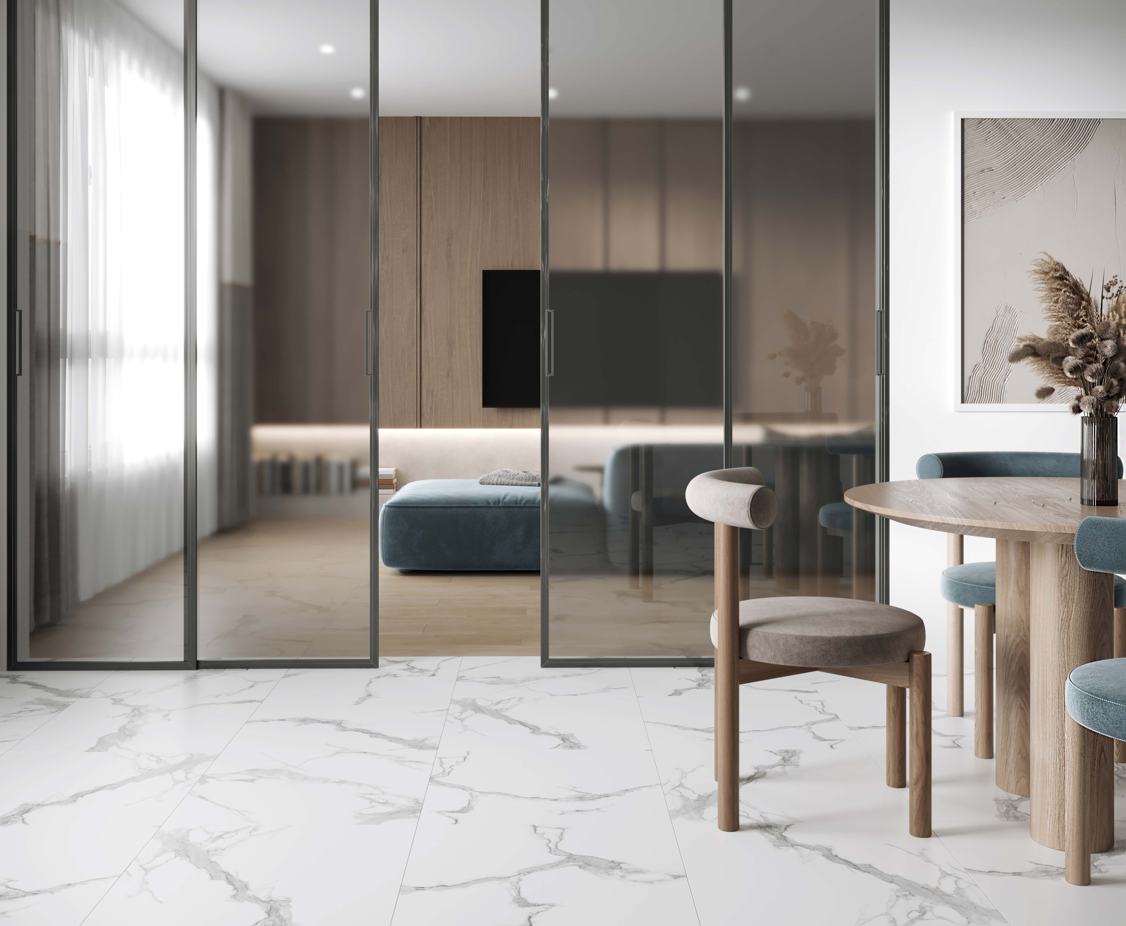 Statuario Crown Керамогранит белый 60x60 сатинированный Statuario Crown Керамогранит белый 60x60 сатинированный