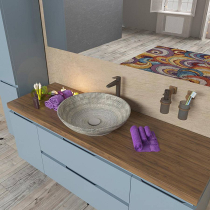 Умывальник накладной, круглый, серый матовый, Point Артемида 42, PN43152GM Умывальник накладной, круглый, серый матовый, Point Артемида 42, PN43152GM