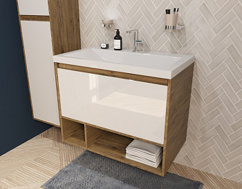 Комплект мебели Monaco Wood 800х480 подвесной 1 ящик (ШхГхВ) 798х476х607