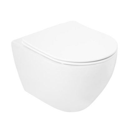 Комплект 4 в 1 Унитаз подвесной Cezares STYLUS CZR-513-TH-R с сиденьем CZR2316SC + Система инсталляции для унитазов BelBagno BB026 с кнопкой смыва BB0