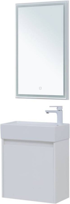 Мебель для ванной Aquanet Nova Lite 50 белый глянец (с дверецей) Мебель для ванной Aquanet Nova Lite 50 белый глянец (с дверецей)