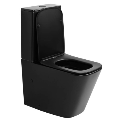 Унитаз ABBER Rechteck AC1210TMB компакт черный матовый, безободковый, смыв торнадо Унитаз ABBER Rechteck AC1210TMB компакт черный матовый, безободковый, смыв торнадо
