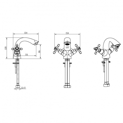 Смеситель для умывальника_Комплект