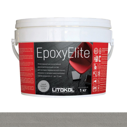 Затирка эпоксидная EPOXYELITE E.05 Серый базальт  1кг Затирка эпоксидная EPOXYELITE E.05 Серый базальт  1кг