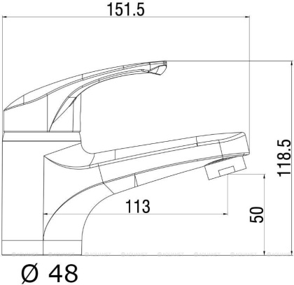 OneLife P11-021cr полимерный смеситель для раковины, хром OneLife P11-021cr полимерный смеситель для раковины, хром