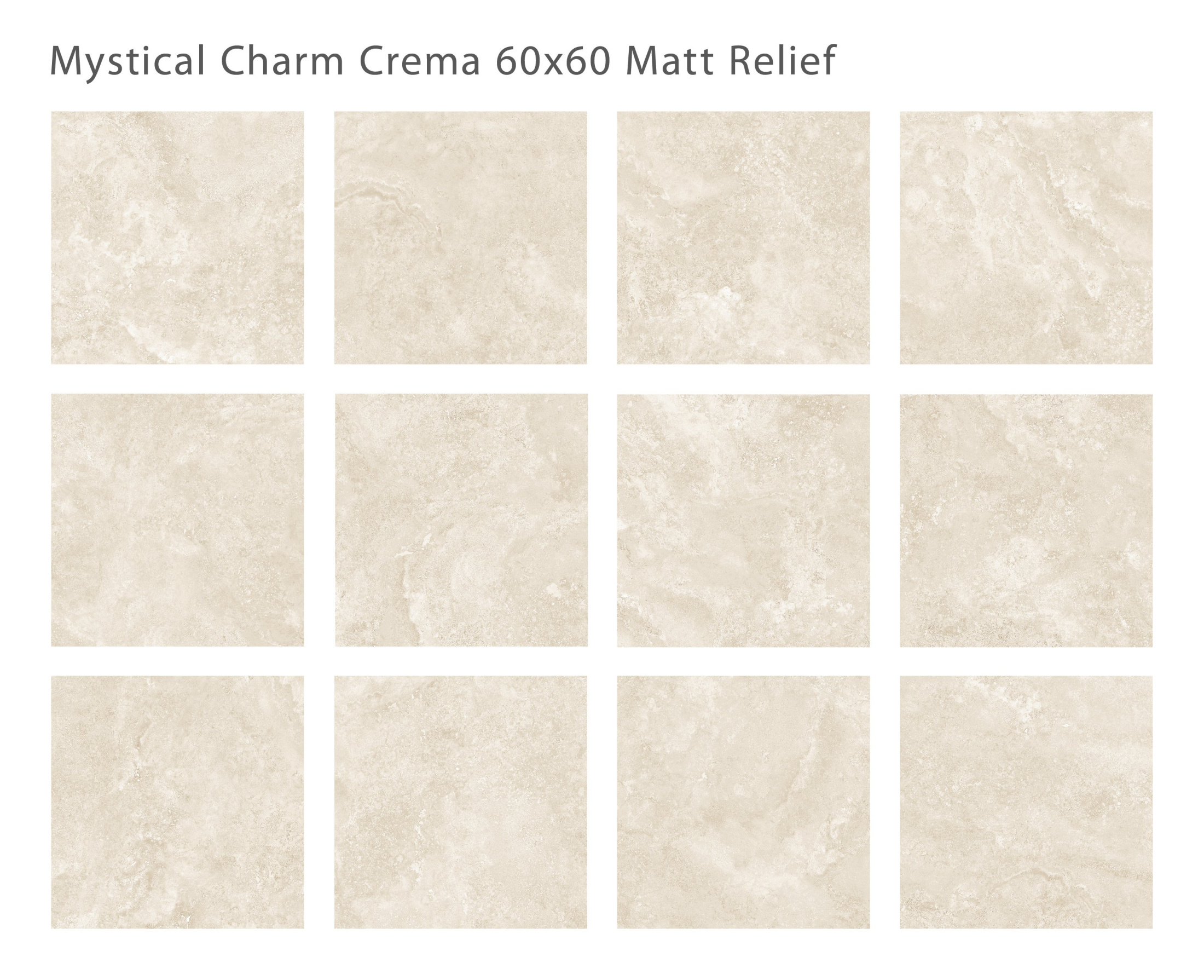 Плитка Mystical Charm Crema Relief Matt 60x60 (4 шт.в уп)