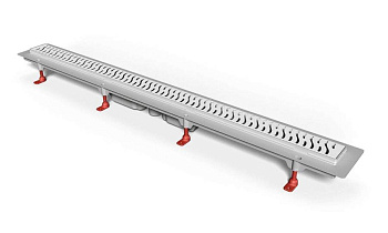 Душевой лоток 65 см Creto Zigzag CRE-650 ZN-Down с решеткой, хром
