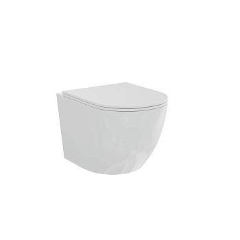 Унитаз подвесной безободковый Creto Cer C1 Plus 1001-002Cer-C1W/1 с крышкой-сиденьем микролифт Унитаз подвесной безободковый Creto Cer C1 Plus 1001-002Cer-C1W/1 с крышкой-сиденьем микролифт