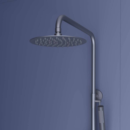 Душевая стойка RGW SP-27-Gr Серый Головной душ/Смеситель (Ручной душ.Шланг 1,5 м.)
